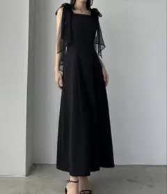 Louere チュールリボンキャミワンピース M
