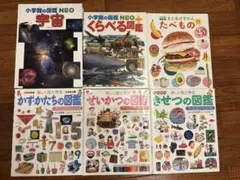 【小学館の図鑑】NEO 図鑑まとめ売り6冊 宇宙・くらべる・たべもの ほか