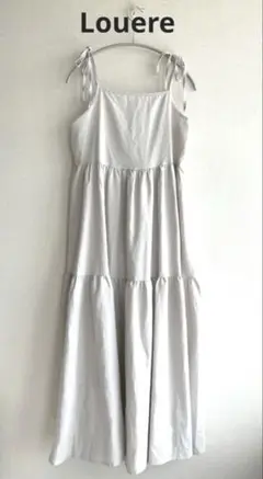 Louere ルエレ　リボン ティアード キャミ ワンピース S