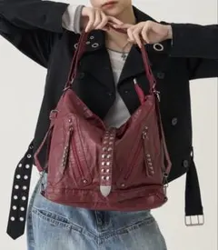 2WAYドットスタッズリンプバッグ　WHO＇Ｓ　WHO gallery レッドのサムネイル