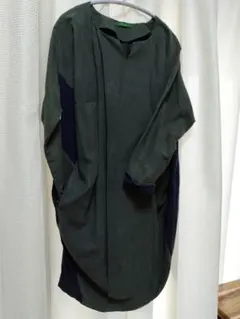 Weaver ダークグリーン・ネイビー ワンピース