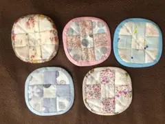 パッチワーク　コースター　5枚まとめ売りのサムネイル