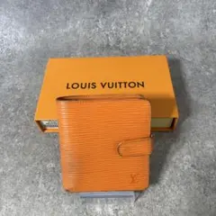 ルイヴィトン エピ ポルトビエ マンダリン コンパクト 折り財布 オレンジ