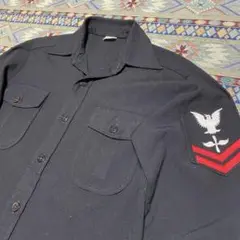 70s80s US NAVY CPOシャツ14 1/2