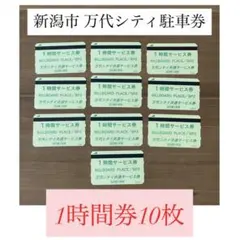 新潟市 万代シテイ 駐車券 1時間サービス券 10枚のサムネイル