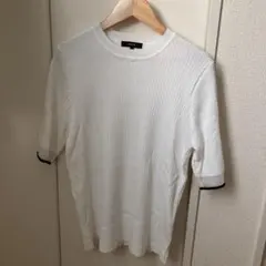 COMME CA ISM 半袖ニット 11号 ホワイト
