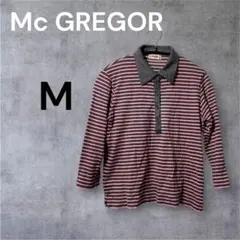McGREGOR M ピンク チャコール ポロシャツ 七分袖 細身 カジュアルのサムネイル