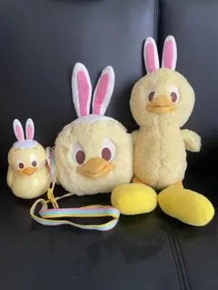 ディズニー、イースターうさピヨのぬいぐるみ・ポシェット・小物入れ 3点セットのサムネイル