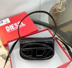 新品DIESEL ディーゼル 1dr ショルダー バッグ ブラック シルバー