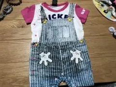 BABY DOLL ミッキー オーバーオールロンパース 70