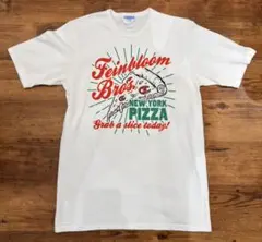 Champion ニューヨーク ピザ プリントTシャツ L 白