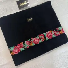 FEILER フェイラー 大判ポーチ 花柄 シェニール織 ブラック 新品未使用