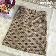 BURBERRY BLUE LABEL 訳あり　ノバチェック　ベルト　スカート