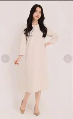 STRAWBERRY-FIELDS 2wayストレッチキーネック ワンピース M