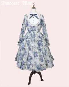 【2点セット】ローズシフォン丸衿ドレス・ダブルリボンアニバーサリー カチューシャ 2025年最新】イノセントワールド ローズシフォンドレスの人気
