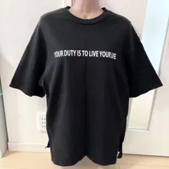 MURUA ゆったりめロゴTシャツ 黒 オーバーサイズ ムルーア