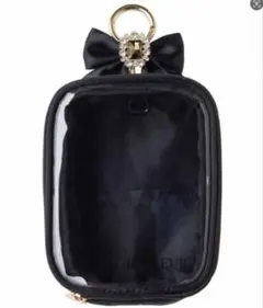 【新品】メゾンドフルール　クリアポーチS ぬいぐるみポーチ　ブラック