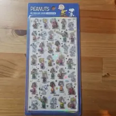 【韓国限定】スヌーピー　ピーナッツ　シール 3D クリスタル ステッカー　青