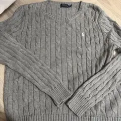 Polo Ralph Lauren グレー ケーブルニット L