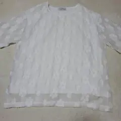 SEASON REASON 花柄刺繍 Tシャツ LLサイズ