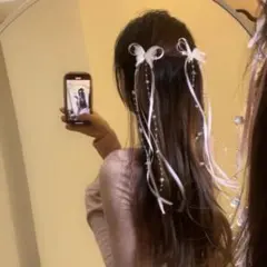 新品♡ヘアバレッタ リボン ピンク系