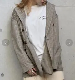 w closet グレンチェックテーラードジャケット