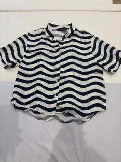 marimekko ストライプ 半袖シャツ M