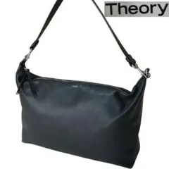 【Theory】オールレザー　本革　ワンショルダーバッグ　ブラック　袋付のサムネイル