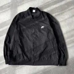 16218 NIKE 刺繍ロゴ ナイロンジャケット ブルゾン 黒色