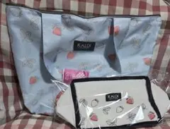 KALDI いちご柄トートバッグと保冷バッグセット