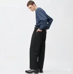 GU 起毛バギースラックス 黒 M