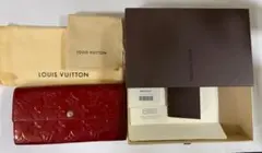 LOUIS VUITTON　ヴィトン　モノグラムヴェルニ　長財布　赤　ボルドー