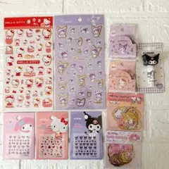 サンリオハローキティー・マイメロ・クロミ　ネイルシール・マスキングテープ他10点