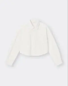 GU gu オックスフォードショートシャツ　長袖　Lサイズ