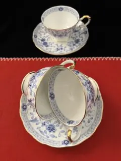 【極美品】ナルミ ミラノ ボーンチャイナ カップ&ソーサー 3客セット 日本製