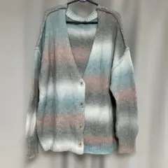 earth music&ecology グラデーションニットカーディガン