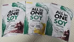 AMBiQUEソイプロテイン1kgチョコ2点＆バナナ1点 計3袋セット