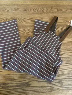 ＆mignonストライプオーバーオール 110サイズ