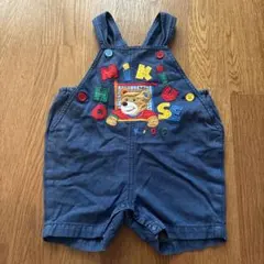 ミキハウス デニムオーバーオール くま刺繍のサムネイル