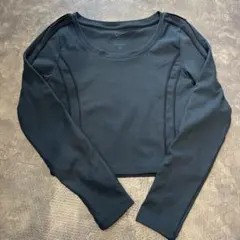 Nike One DRI-FIT 長袖トップス M ダークグリーン　クロップド