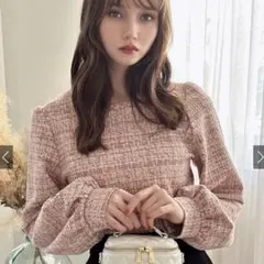 ツイードボリュームスリーブプルオーバー[fo1858]