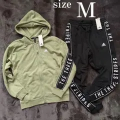 アディダス スウェット 上下セット パーカー スウェットパンツ セットアップ M