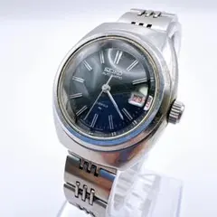 稼働品 SEIKO レディース 腕時計 自動巻 黒文字盤 デイト 17石