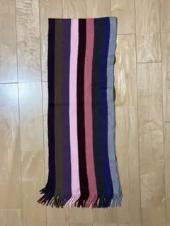 マフラー フリンジ付き　多色　ピンク系（メルカリ出品 最低価格）