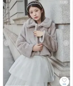 snidel ステンカラーショートファーコートジャケット ベージュ 0 サイズ