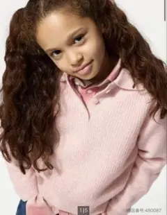 GIRLS スフレヤーン ポロセーター 140cm