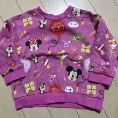 ディズニー 100 トレーナー 90cm ピンク