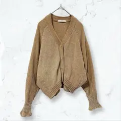 a3598 セポ ニットカーディガン ベージュ M 厚手 モールニット 春のサムネイル