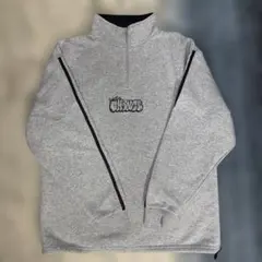 ストレッチ 裏起毛 ビリヤードロゴ サイコロ デザイン ハーフジッププルオーバー