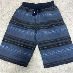 新品 しまむらメンズ ショートパンツ ハーフパンツ Mサイズ ボーダー柄 短パンのサムネイル